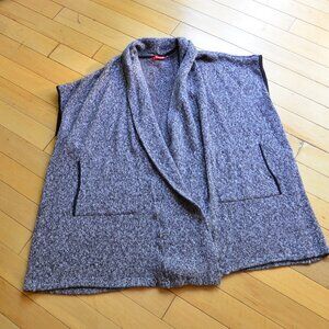 Josie Natori Mohair Blend Open Front Long Cardigan Size L